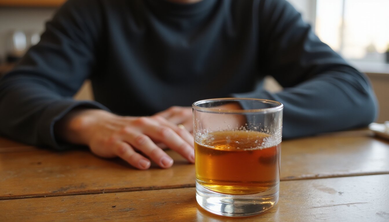 person drinking alcohol