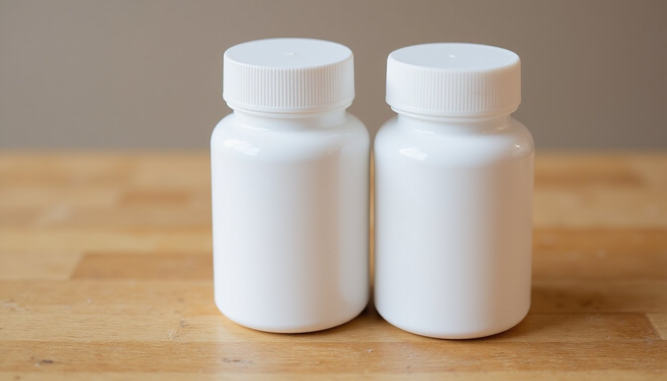 two pill bottles on the table