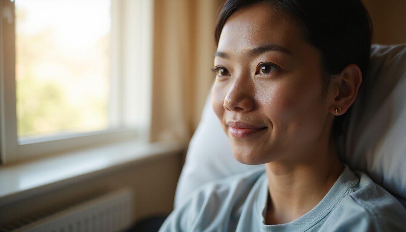 Partial Hospitalization Program mental health patient in quiet reflection indoors